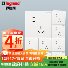 罗格朗（LEGRAND）电工电料仕典系列玉兰白10a大间距二三五孔86型错位插座清单报价 十只装