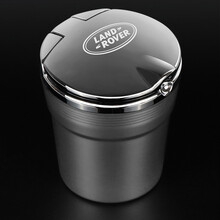 莱琥 适用于路虎极光揽胜运动发现神行者汽车烟灰缸车载车用LED夜光灯 银色