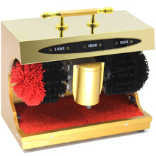 皇猫全自动擦鞋机自动家用擦鞋机器感应电动刷皮鞋刷鞋机 金色带提手