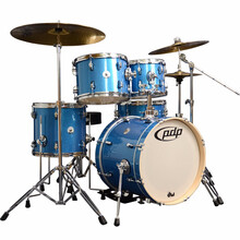 pdp PDP架子鼓 爵士鼓 PDP纽约人系列 儿童鼓 小尺寸架子鼓 便携鼓5鼓3镲架4镲片 音乐 蓝色闪光