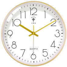 北极星（POLARIS）挂钟客厅家用时钟现代简约轻奢时尚免打孔钟表 2536金色石英款