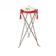 OLOEY 7寸8寸9寸牛皮说书鼓书鼓毽子山东京东东北梅花湖北京韵大鼓 8寸书鼓+鼓棒+六条腿不锈钢鼓架