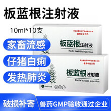 兽药兽用板蓝根注射液 马牛药羊药猪药 高热肺炎流感仔猪白痢板蓝根注射液/10ml/10支/盒 板蓝根注射液/10ml/10支/盒