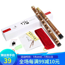 红鸟 笛子成人儿童初学入门 黄管透明线 D调HN33  笛子