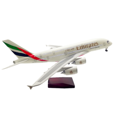 国航南航东航飞机模型带轮子47cm声控LED亮灯可拼装仿真飞机模型空客A380波音787 747 A380阿联酋47cm 高配的有起落架有灯