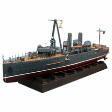 小号手拼装军事战舰模型 仿真1/150军舰中国中山舰战列舰成人电动水上船模03503 带电动马达 模型+胶水+工具+上色笔+油漆3瓶+稀释剂