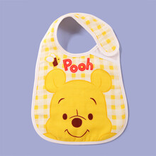 迪士尼 婴儿口水巾宝宝围嘴口水巾新生儿纱布口水巾围嘴 小熊维尼1条 均码