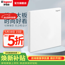 罗格朗（LEGRAND）开关插座面板 仕典系列玉兰白色86型暗装 空白盖板白板 配件类