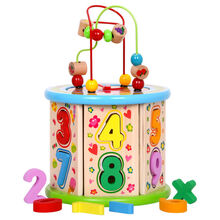 儿童绕珠百宝箱多功能宝宝串珠男孩女孩婴儿早教1-2-3岁玩具 五功能数字绕珠(小号)