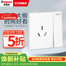 罗格朗（LEGRAND）开关插座面板 仕典系列玉兰白色86型暗装 16A三孔带开 插座
