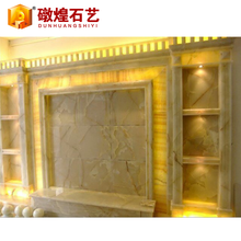 定制天然大理石材玉石客厅电视背景室内雕花艺术墙别墅装饰背景墙