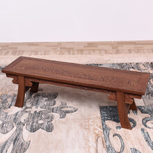 慢象红木家具非洲鸡翅木（学名：非洲崖豆木）将军凳长条凳 凳板凳配茶台凳凳中式实木凳板凳凳子 将军凳 长129*宽35*高38cm