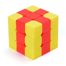 儿童魔方三明治凹凸曼3阶魔方幼儿园三阶实色培训魔方益智玩具 薯条