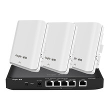 锐捷（Ruijie） 酒店智能组网wifi无线套装（1*千兆AC网关路由器+3*单频面板AP）