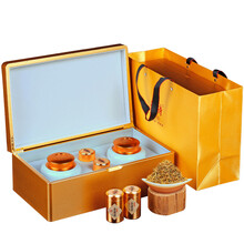 御诗金骏眉茶叶特级陶瓷罐装金俊眉红茶2021新茶叶礼盒装 金色礼盒装