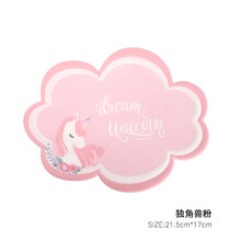 汽车可爱创意车载防滑垫汽车饰品车用仪表台摆件置物垫手机防滑垫 独角兽粉 粘性差