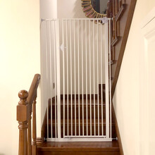 聚悠宠猫围栏门栏猫咪栅栏宠物狗护栏狗狗隔离栏挡猫猫防护门拦猫用防爬小猫防逃栏杆家用室内防跳 适用宽度99-104cm 高度120cm