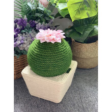 猫抓板小型猫爬架猫抓柱黄麻剑麻猫咪猫抓板猫咪玩具 方形底仙人球