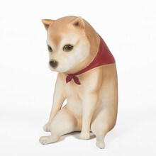 本艺术空间 有财有犬阿吉狗狗 家居装饰摆件 艺术家张贺作品 创意礼品样板间装饰品  创意礼物 限量版 写实色