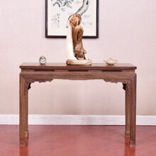 寻古 红木家具非洲鸡翅木（学名：非洲崖豆木）中式古典条案条桌中式仿古条案供桌神台实木案几平头案明清 长158*宽38*高82cm