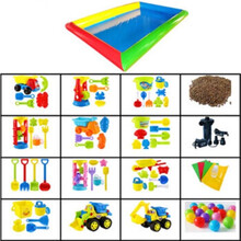 超大型充气沙池儿童沙滩玩具套装决明子沙滩池戏水池广场公园摆摊玩具池 12平池+15套玩具+100斤决明子