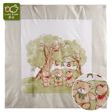 拉比抱被新生婴儿宝宝夹棉保暖包毯秋冬新款方被100*100cm0-3岁 A款图案