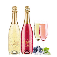 【甜蜜起泡】醉慕蓝莓酒甜型白葡萄酒气泡酒起泡酒女士甜酒葡萄酒加香槟酒杯2支装 双支装