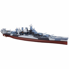 小号手军舰模型船系列仿真模型拼装海军多款战列舰含水贴上色说明带简易底座世界大战巡洋舰英美法战舰世界 1：700二战美北卡罗莱纳号（组件）