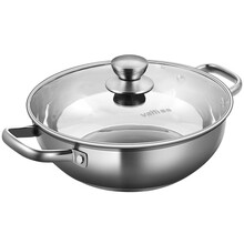 华帝 火锅锅28cm 加厚304不锈钢火锅锅具 多功能汤锅煮锅 电磁炉燃气灶明火通用