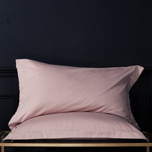 枕头套纯色酒店加大枕套飞边50*80 50*90超大枕头套 茱萸粉飞边款  两只 偏暗色粉 50cmX90cm