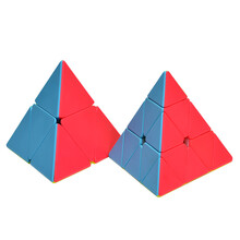 奇艺二阶金字塔魔方三阶金字塔 二阶变体三角魔方异形魔方 免贴纸 创意益智玩具 二阶金字塔+三阶金字塔