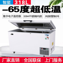 智星（ZX）零下-65度低温冷柜金枪鱼海鲜保存-60超低温冰柜家商两用速冻大冰箱卧式科研实验低温冰柜 -65度 318升(长1300*宽750*高900