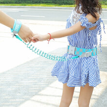 博比龙 防走失带牵引绳宝宝手环小孩子安全绳防止走丢溜娃神器儿童防丢绳 3D立体反光蓝两用款 1.5米