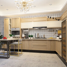 【欧派橱柜定制布鲁克系列】现代简约整体橱柜定做厨房厨柜装修定制石英石台面预付 预付金