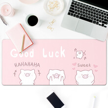 镇魂歌鼠标垫超大号可爱女生卡通加厚电竞游戏防滑键盘垫锁边定制订做个性办公电脑桌垫 三只小猪 400x900x3mm