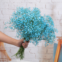 云南满天星干花花束家居装饰客厅餐桌插花小清新真花摆件摆饰 天蓝色满天星 干花包