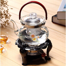 酒精炉小火锅煮茶器户外家用液体酒精炉单人双用铁锅商用酒精灯酒店饭店餐厅茶楼宿舍 可调式酒精炉+提梁玻璃壶