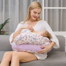 纽贝乐哺乳枕夏季喂奶神器孕妇坐月子婴儿横抱哺乳枕头躺喂喂奶枕 珊瑚红公鸡