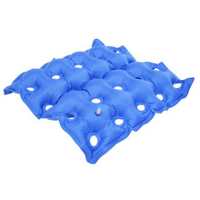 汉东 老人防褥疮坐垫医用 圆形褥疮坐垫臀部家用 座椅垫充气坐垫圈透气座垫 方形充气坐垫【蓝色】配打气筒