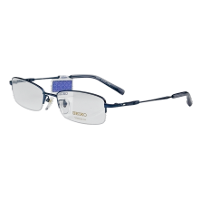 精工 （SEIKO）H1061眼镜框男近视镜钛架半框眼镜架H01061眼镜架 蓝色C70 配康耐特1.60非球面镜片