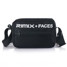 RIMIX 单肩斜挎包手机包 反光多口袋运动胸包 防水大容量收纳斜挎单肩小包 黑色