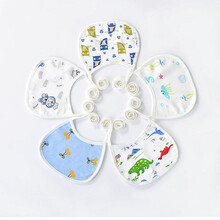 婴儿宝宝口水巾夏季系带围兜薄款新生儿童口水兜防吐奶宝宝小围嘴春秋 5条装系带小围嘴(彩色系)