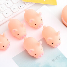 创意个性粉色小猪猪解压捏捏叫发声玩具可爱发泄减压恶搞整蛊玩具 10只装