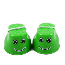 儿童小高跷幼儿园教玩具儿童平衡能力训练户外运动体育 户外玩具 经典绿色高跷