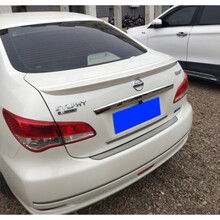 英罗 适用于日产07-11款老轩逸尾翼 12-19款经典轩逸压尾 改装专用免打孔烤漆汽车尾翼改装 烤漆-象牙白(送3M胶2卷)