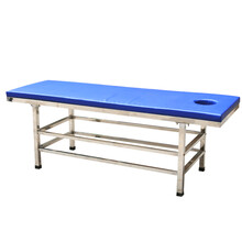 卓盛 不锈钢便携按摩推拿床门诊检查床 医务室诊断诊疗诊查观察床 180 60  65高 双杠带孔