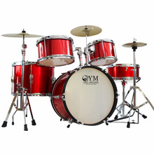 一秒（ONESECOND）【2-5岁】【4-12岁】儿童初学培训班爵士鼓架子鼓5鼓2镲3镲送鼓凳 5鼓3镲红色YMCH0205(2-5岁）