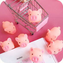 创意礼卡通软萌可爱粉色小猪玩具发泄整人捏捏叫戏水玩具软妹学生用品女 任意3只