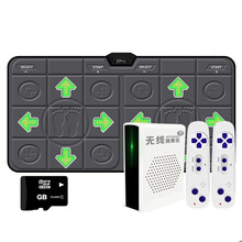 双人跳舞毯成人用的舞霸跑步跳舞毯双人无线电脑电视两用接口发光跳舞机家用 【无线＋键位发光】PU灰+按摩豆+3D炫舞＋瑜伽跑