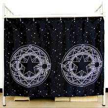 寝室下桌帘ins学生书桌遮光帘桌子挡光帘男女生宿舍遮挡防光床帘 【黑色魔法阵】一片 长2米*高1.2米